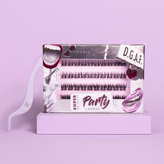 D.G.A.F Super Pre-Glued Party Lashes + Tweezer Duo