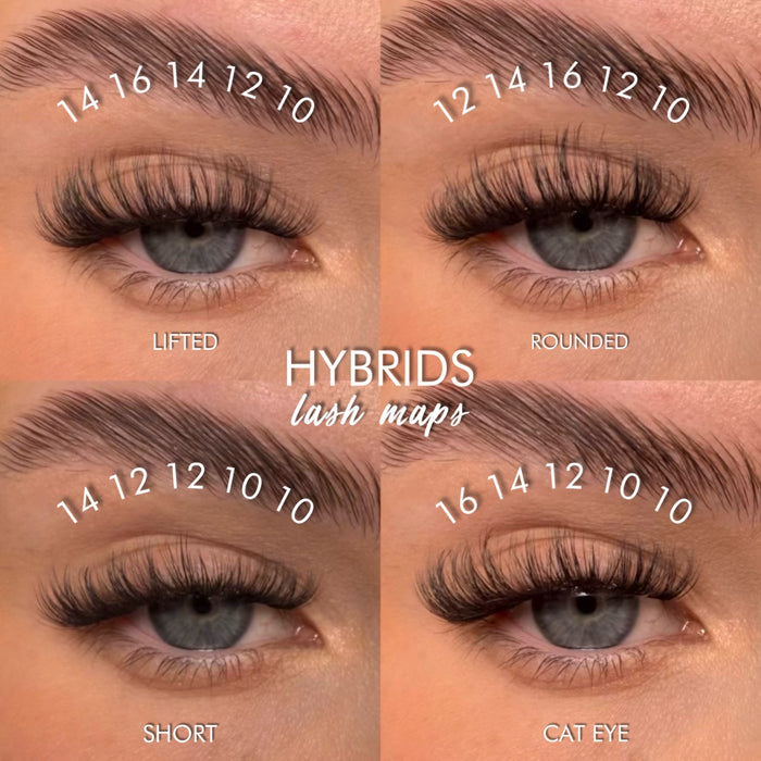 HYBRIDS Super Pre-Glued Lash Starter Kit - Unicorn Cosmetics