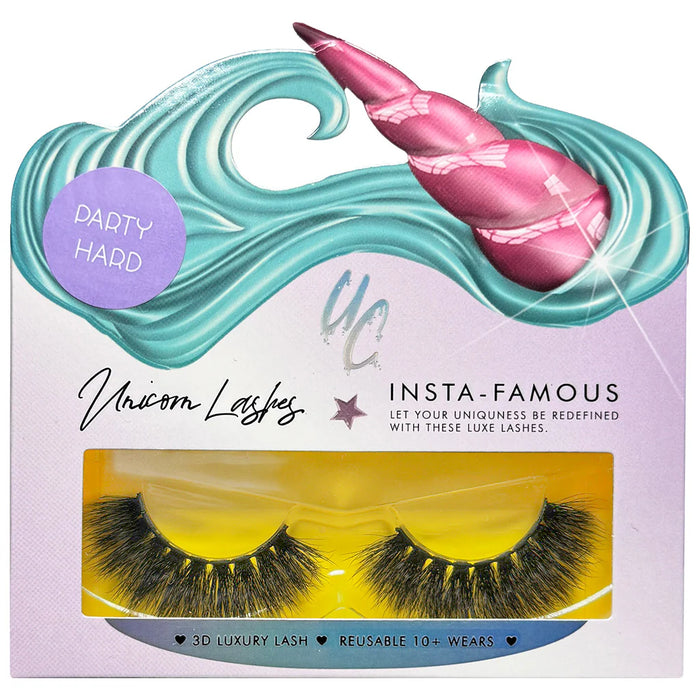 Party Hard Faux Mink Strip Unicorn Lashes - Unicorn Cosmetics