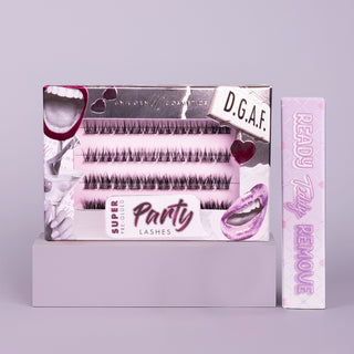 D.G.A.F Super Pre-Glued Party Lashes + Remover Duo