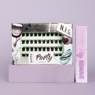 N.F.G. Super Pre-Glued Party Lashes + Remover Duo