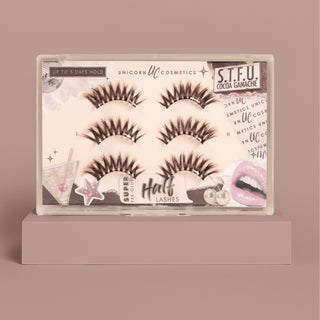 S.T.F.U. Cocoa Ganache Super Pre-Glued Half Strip Lash Starter Kit - Unicorn Cosmetics